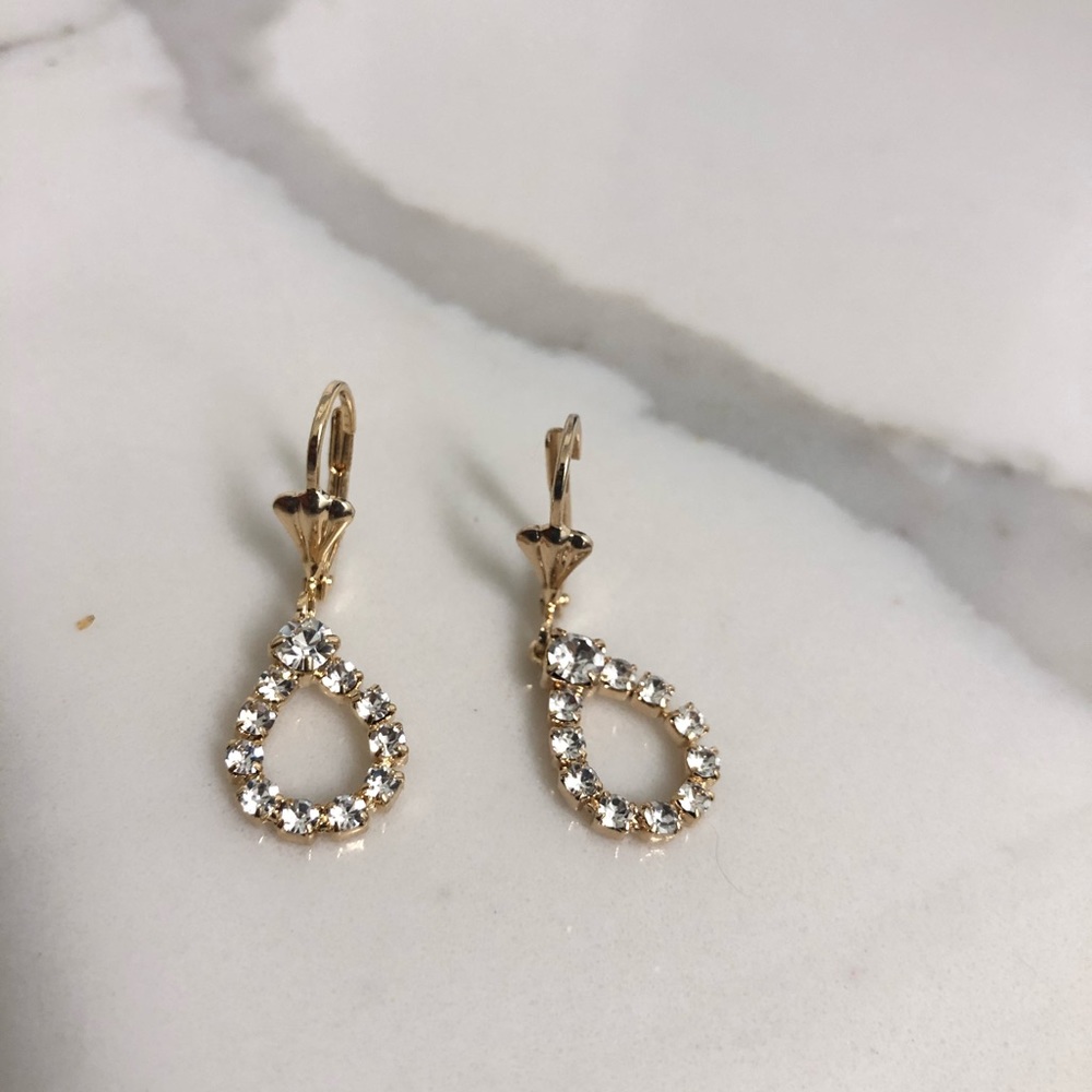 18k Gold Filled CZ Earrings - Picture 3 of 8